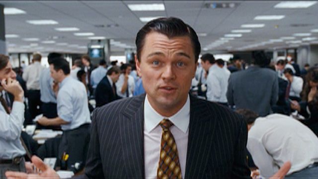Leonardo Dicaprio dans The Wolf Of Wall Street